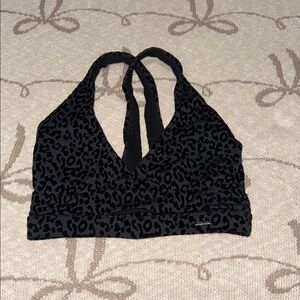 ECHT Black Leopard Print Sports Bra
